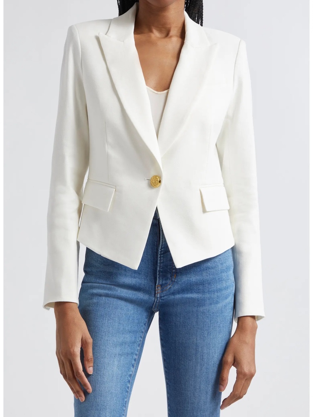 Veronica beard Hosanna linen Blazer nwt size 8 in off white Dickey $650 flaw